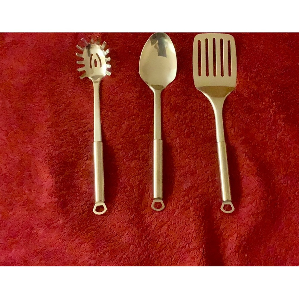 Stainless steel utensil set - 3 items. Tools of the Trade.